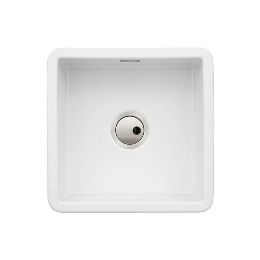 Abode Sandon 1 Bowel White Ceramic Undermount/Inset Kitchen Sink
