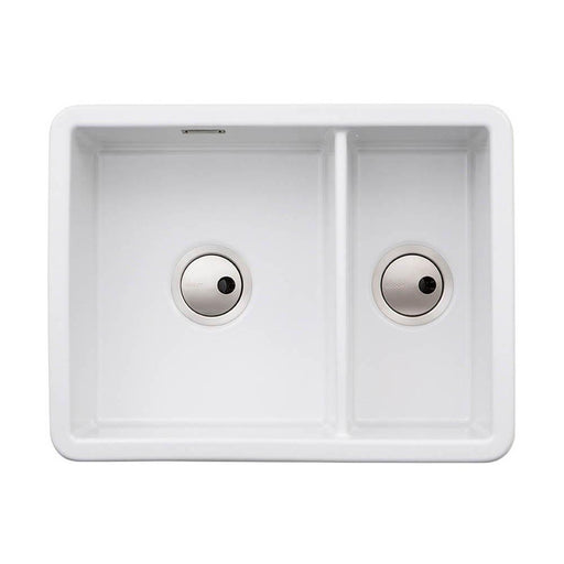 Abode Sandon 1.5 Bowl White Ceramic Undermount/Inset Kitchen Sink