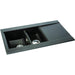 Abode Aspekt 1.5 Bowel & Drainer Granite Inset Sink - Black Metallic Additional Image - 1