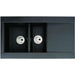 Abode Aspekt 1.5 Bowel & Drainer Granite Inset Sink - Black Metallic