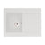 Abode Aspekt 1 Bowel & Drainer Granite Inset Sink - White
