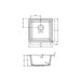 Abode Matrix Sq GR15 1 Bowel Granite Inset/Undermount Sink Additional Image - 6