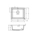 Abode Matrix Sq GR15 Large 1 Bowel Granite Inset/Undermount Sink Additional Image - 6