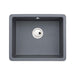 Abode Matrix Sq GR15 Large 1 Bowel Granite Inset/Undermount Sink Additional Image - 4