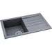 Abode Xcite 1 Bowel & Drainer Granite Inset Sink - Grey Metallic Additional Image - 1