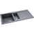 Abode Xcite 1.5 Bowel & Drainer Granite Inset Sink - Grey Metallic Additional Image - 1