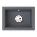 Abode Denton Compact 1 Bowel Undermount Sink - Grey Metallic