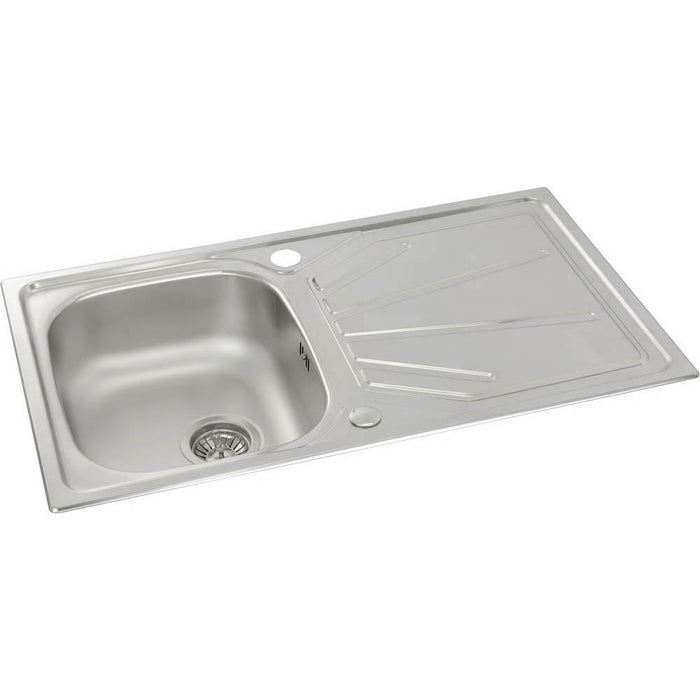 Abode Trydent 1 Bowel & Drainer Inset Sink - Stainless Steel Additional Image - 1