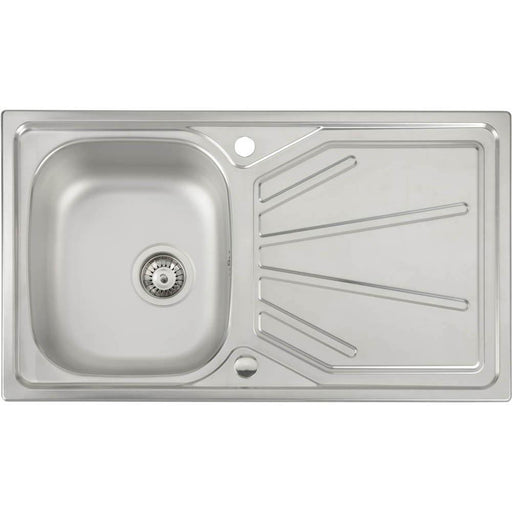 Abode Trydent 1 Bowel & Drainer Inset Sink - Stainless Steel