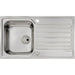 Abode Connekt Flushfit 1 Bowel & Drainer Inset Sink - Stainless Steel