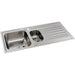 Abode Connekt Flushfit 1.5 Bowel & Drainer Inset Sink - Stainless Steel Additional Image - 1