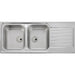 Abode Connekt 2 Bowel & Drainer Inset Sink - Stainless Steel