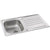 Abode Mikro 1 Bowel & Drainer Inset Sink (Boxed inc. waste) - Stainless Steel Additional Image - 1
