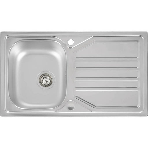 Abode Mikro 1 Bowel & Drainer Inset Sink (Boxed inc. waste) - Stainless Steel