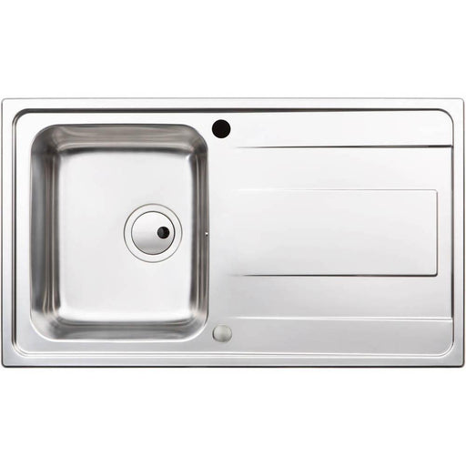 Abode Ixis Compact 1 Bowel & Drainer Inset Sink - Stainless Steel