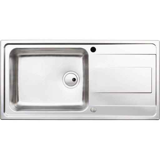 Abode Ixis 1 Bowel & Drainer Inset Sink - Stainless Steel