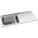 Abode Neron 1 Bowel & Drainer Inset Sink - Stainless Steel Additional Image - 1