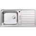 Abode Neron 1 Bowel & Drainer Inset Sink - Stainless Steel