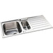 Abode Neron 1.5 Bowel & Drainer Inset Sink - Stainless Steel Additional Image - 1