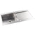 Abode Verve 1 Bowel & Drainer Inset Sink - Stainless Steel Additional Image - 1