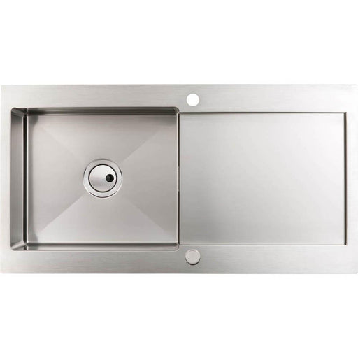 Abode Verve 1 Bowel & Drainer Inset Sink - Stainless Steel