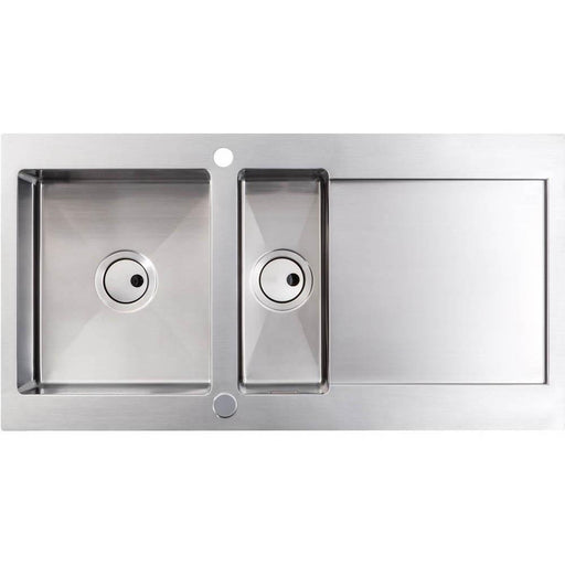 Abode Verve 1.5 Bowel & Drainer Inset Sink - Stainless Steel