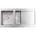 Abode Verve 1.5 Bowel & Drainer Inset Sink - Stainless Steel
