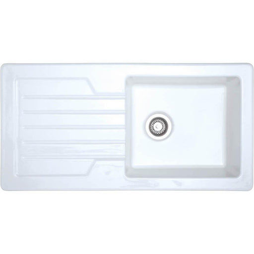 Prima 1B 1D White Reversible Inset Ceramic Sink