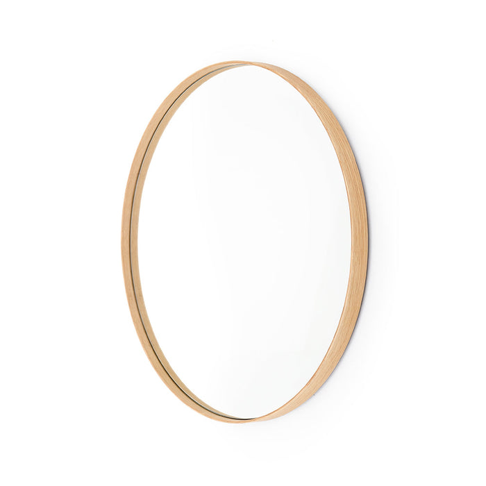 Glance Round Wall Mirror 660 - Natural Oak - Unbeatable Bathrooms