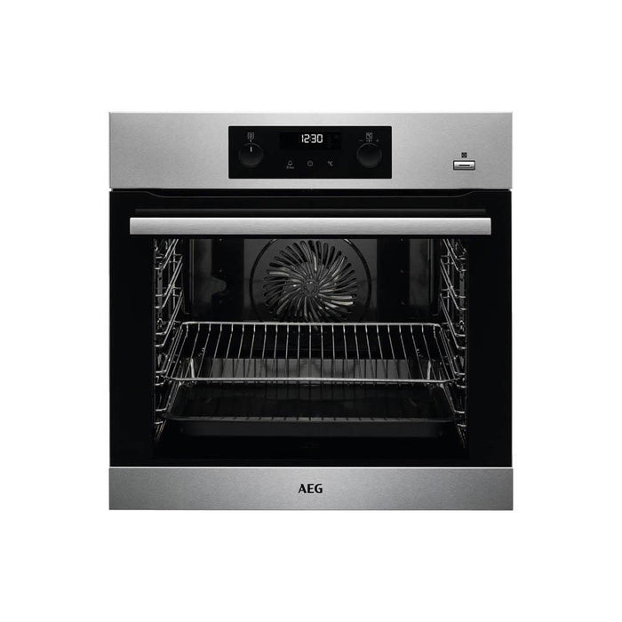 AEG BPK355020M Built In Single Electric Oven with SteamBake - Stainless Steel
