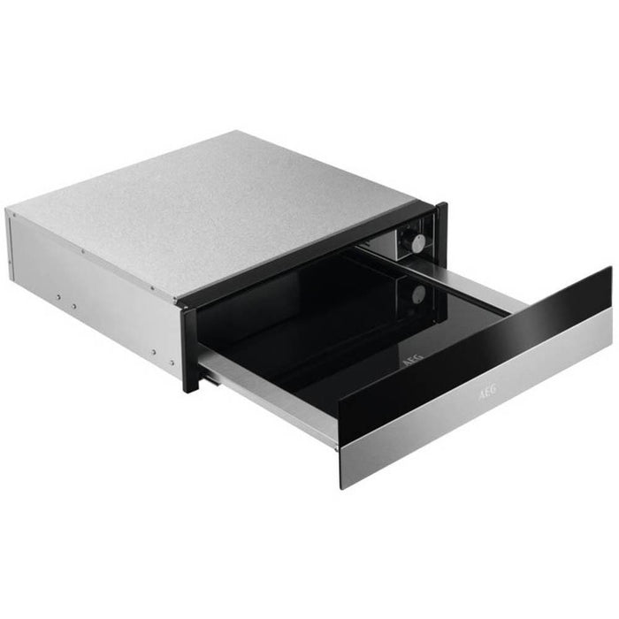AEG KDK911424M 14cm Warming Drawer - Black Glass & Stainless Steel