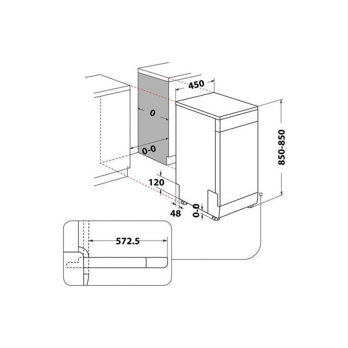 Hotpoint HSFE 1B19 UK N Free Standing 10 Place Slimline Dishwasher