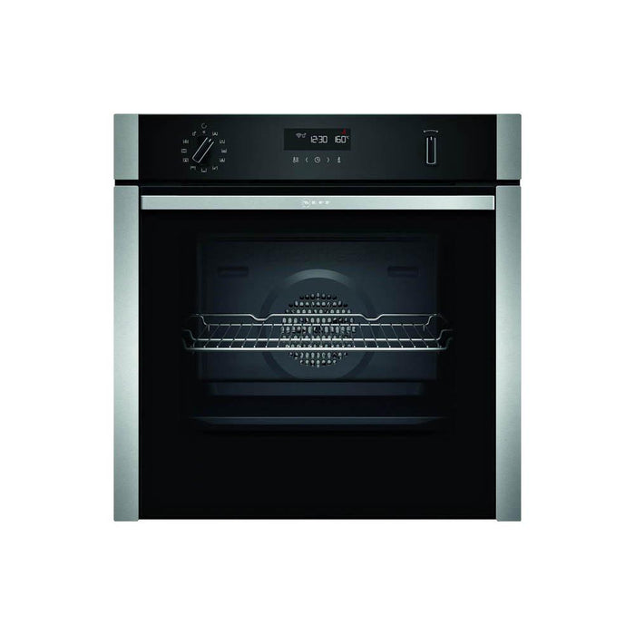 Neff N50 B5ACH7AH0B Stainless Steel Built In Single Slide and Hide Pyrolytic Oven