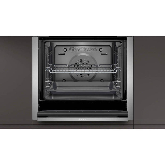 Neff N50 B5ACH7AH0B Stainless Steel Built In Single Slide and Hide Pyrolytic Oven