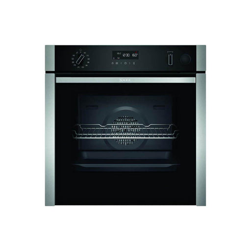 Neff N50 B4AVH1AH0B Stainless Steel Built In Single Slide and Hide Electric Oven with Steam