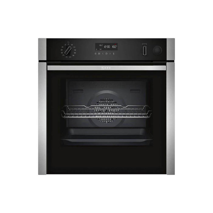 Neff N50 B5AVM7HH0B Stainless Steel Built In Single Slide and Hide Pyrolytic Oven w/Steam