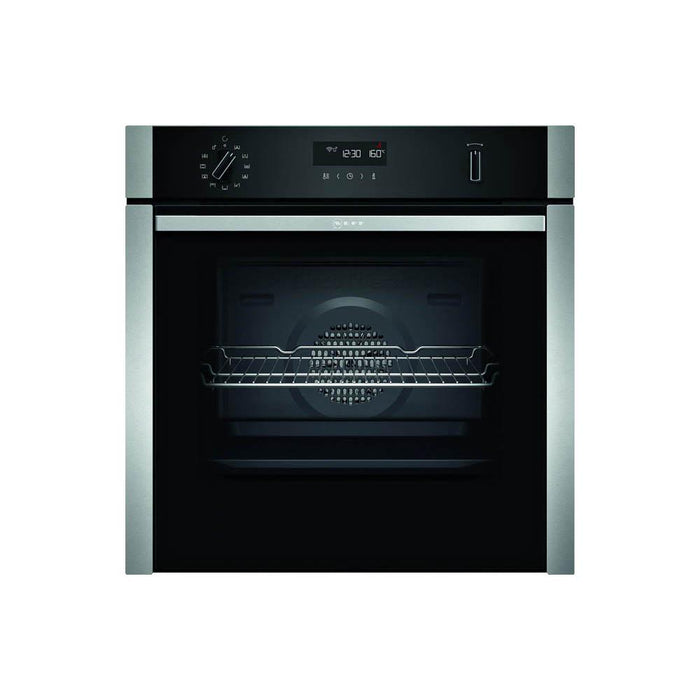 Neff N50 B5ACM7HH0B Stainless Steel Built In Single Slide and Hide Pyrolytic Oven