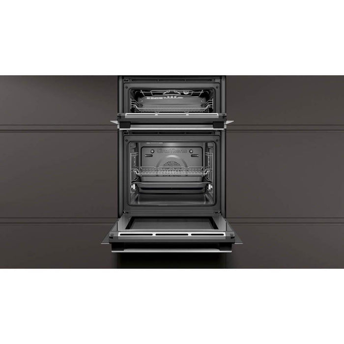 Neff N50 U2ACM7HH0B Built In Double Pyrolytic Oven - Stainless Steel