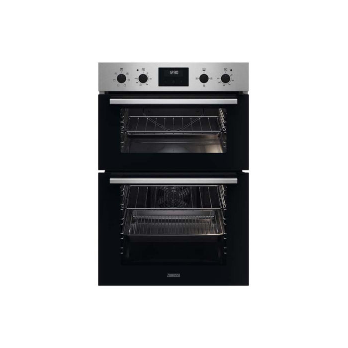 Zanussi ZKHNL3X1 Built In Double Stainless Steel Electric Oven
