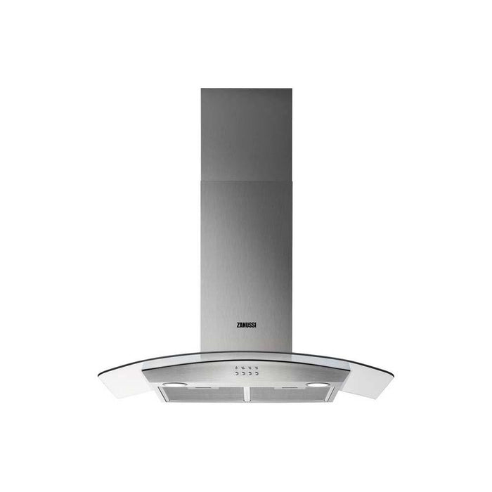 Zanussi ZHC92352X 90cm Stainless Steel Curved Glass Chimney Hood
