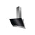 Zanussi Angled Stainless Steel and Black Glass Chimney Hood Additional Image - 1