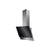 Zanussi Angled Stainless Steel and Black Glass Chimney Hood