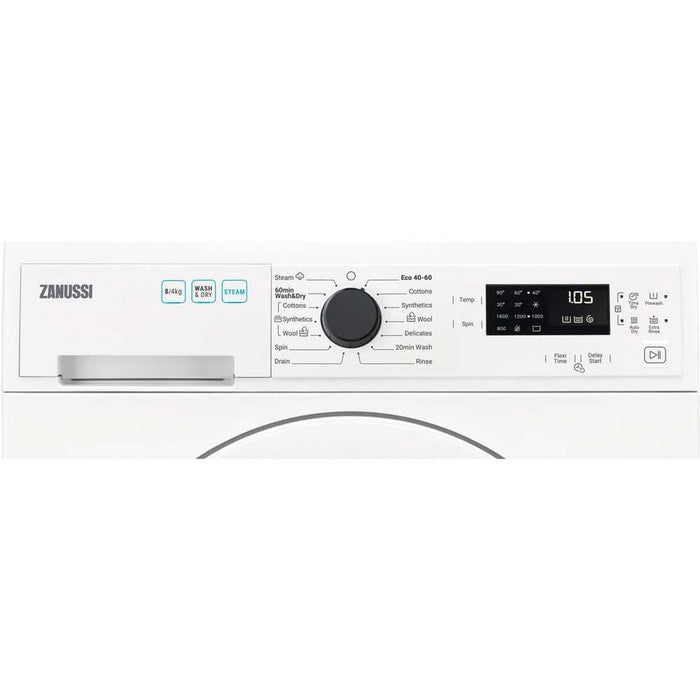 Zanussi ZWD86SB4PW White Free Standing 8kg Washer Dryer- Additional Image - 1