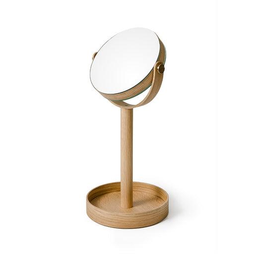Wooden Close-up Magnifying Mirror - Natural Oak - Unbeatable Bathrooms