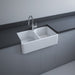 RAK Gourmet 10 Ceramic Belfast Kitchen Sink - 2 Bowl - White - Unbeatable Bathrooms