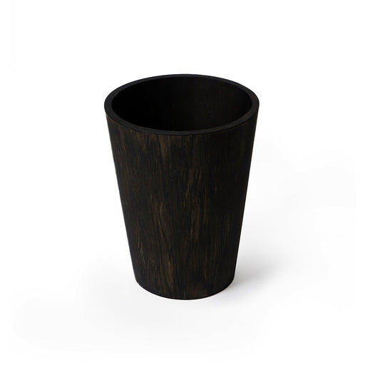 Round Wooden Bin Mezza - Dark Oak - Unbeatable Bathrooms