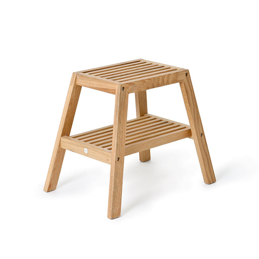 Wooden Slatted Stool - Natural Oak - Unbeatable Bathrooms