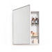550mm Slimline Bathroom Mirror Cabinet - Oyster White - Unbeatable Bathrooms