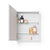 550mm Slimline Bathroom Mirror Cabinet - Oyster White - Unbeatable Bathrooms