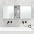 550mm Slimline Bathroom Mirror Cabinet - Oyster White - Unbeatable Bathrooms